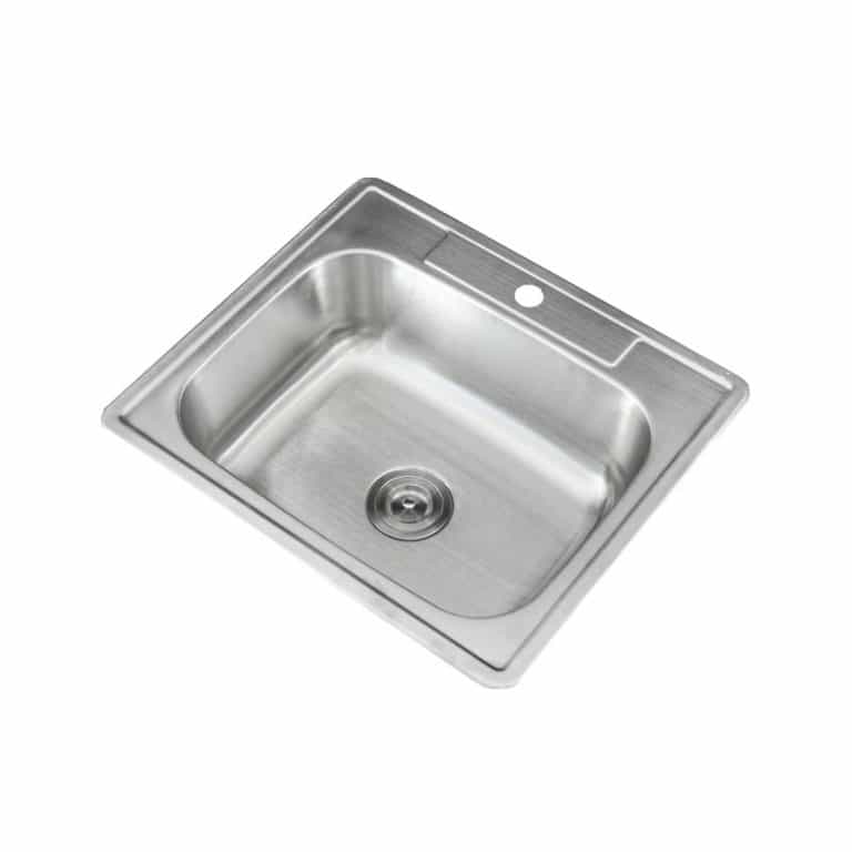 Single Bowl DropIn 25" x 22" x 8" Stainless Steel Kitchen Sink DropIn