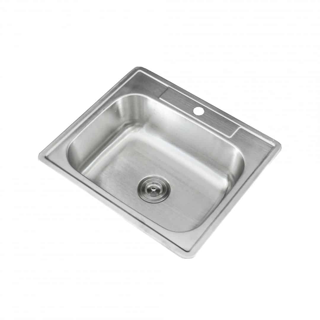 Single Bowl DropIn 25" x 22" x 8" Stainless Steel Kitchen Sink DropIn
